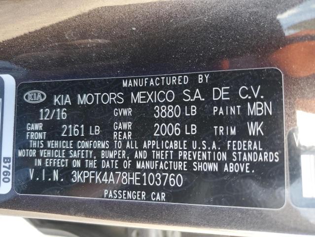 Photo 10 from auction – 2017 KIA FORTE LX with VIN 3KPFK4A78HE103760