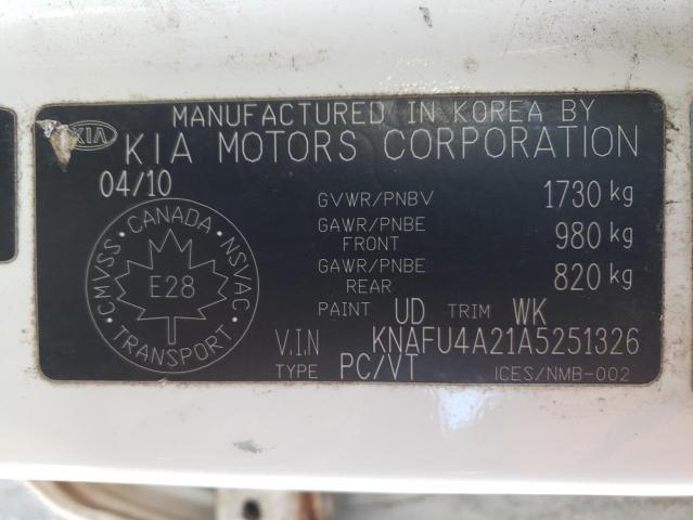 Photo 10 from auction – 2010 KIA FORTE EX with VIN KNAFU4A21A5251326