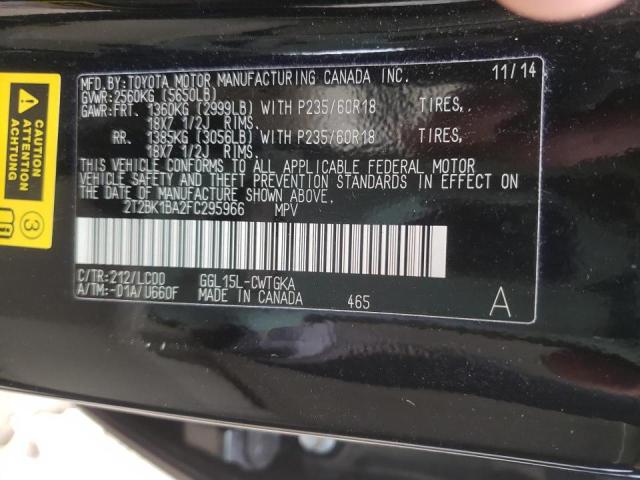 Photo 10 from auction – 2015 LEXUS RX 350 BAS with VIN 2T2BK1BA2FC295966