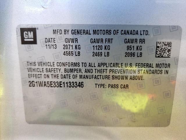 Photo 10 from auction – 2014 CHEVROLET IMPALA LIM with VIN 2G1WA5E33E1133346