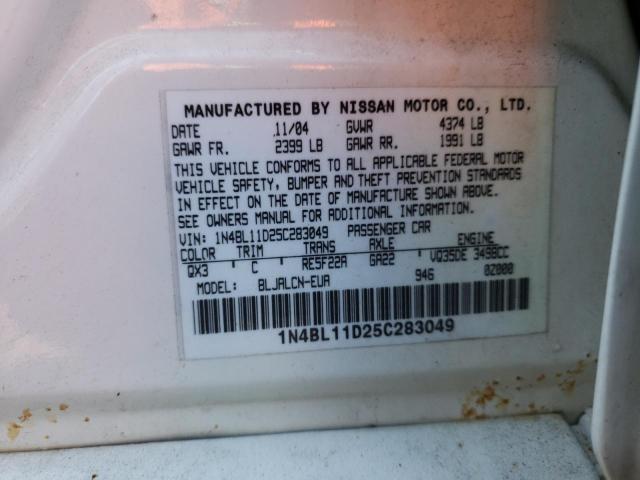 Photo 10 from auction – 2005 NISSAN ALTIMA with VIN 1N4BL11D25C283049