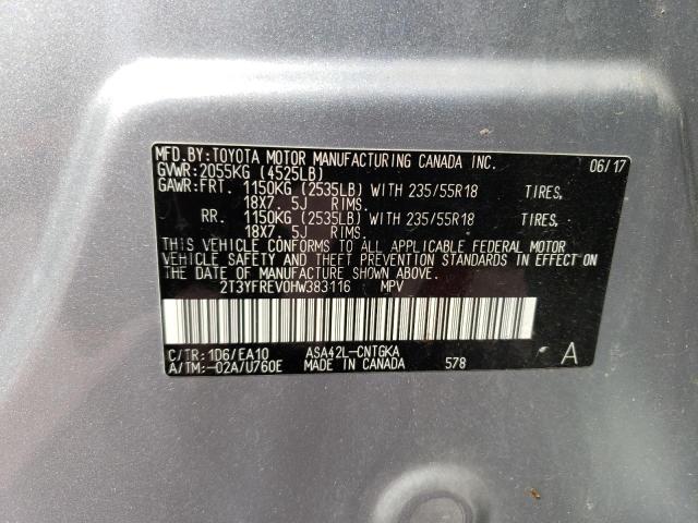 Photo 10 from auction – 2017 TOYOTA RAV4 LIMIT with VIN 2T3YFREV0HW383116