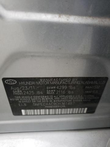 Photo 10 from auction – 2012 HYUNDAI SONATA SE with VIN 5NPEC4AC9CH361487