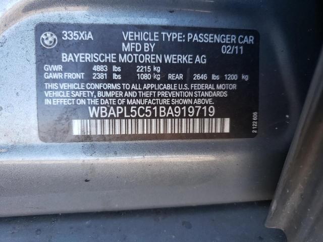 Photo 10 from auction – 2011 BMW 335 XI with VIN WBAPL5C51BA919719