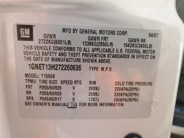 Photo 10 from auction – 2007 CHEVROLET TRAILBLAZE with VIN 1GNET13H272260636