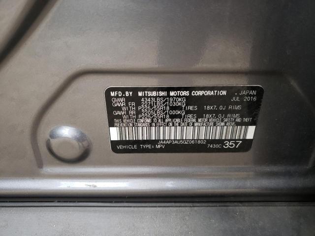 Photo 10 from auction – 2016 MITSUBISHI OUTLANDER with VIN JA4AP3AU5GZ061802