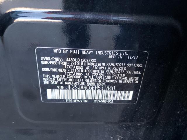 Photo 10 from auction – 2014 SUBARU FORESTER with VIN JF2SJAHC6EH531840