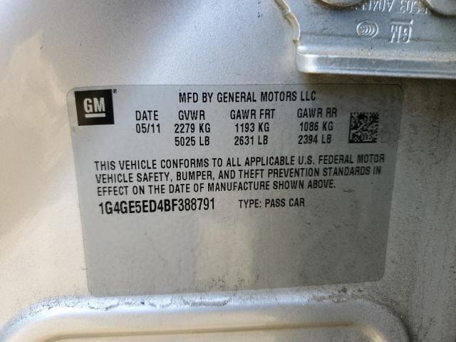 Photo 10 from auction – 2011 BUICK LACROSSE C with VIN 1G4GE5ED4BF388791