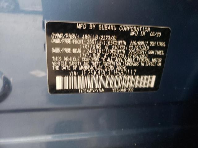 Photo 10 from auction – 2020 SUBARU FORESTER P with VIN JF2SKAGC3LH580117