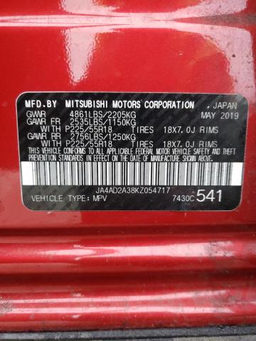 Photo 10 from auction – 2019 MITSUBISHI OUTLANDER with VIN JA4AD2A38KZ054717
