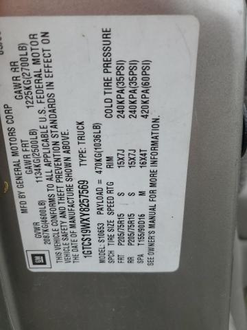 Photo 10 from auction – 2000 GMC SONOMA with VIN 1GTCS19WXY8257569