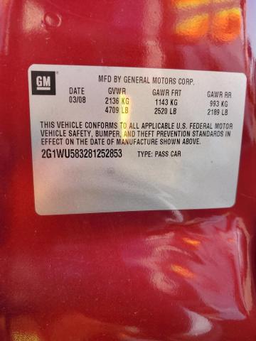 Photo 10 from auction – 2008 CHEVROLET IMPALA LTZ with VIN 2G1WU583281252853