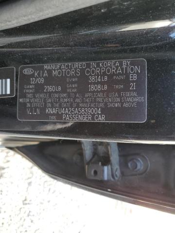 Photo 10 from auction – 2010 KIA FORTE EX with VIN KNAFU4A25A5839004