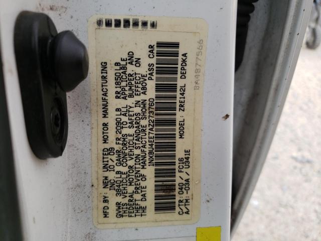 Photo 10 from auction – 2010 TOYOTA COROLLA BA with VIN 1NXBU4EE7AZ273760
