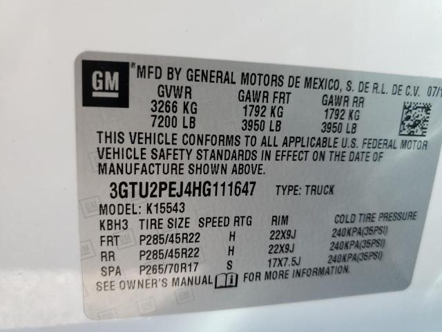 Photo 10 from auction – 2017 GMC SIERRA1500 with VIN 3GTU2PEJ4HG111647