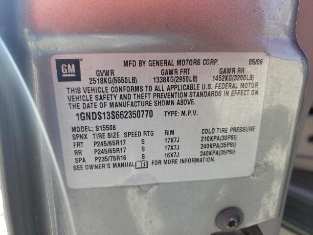 Photo 10 from auction – 2006 CHEVROLET TRAILBLAZE with VIN 1GNDS13S662350770