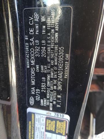 Photo 10 from auction – 2019 KIA FORTE FE with VIN 3KPF24AD1KE095305