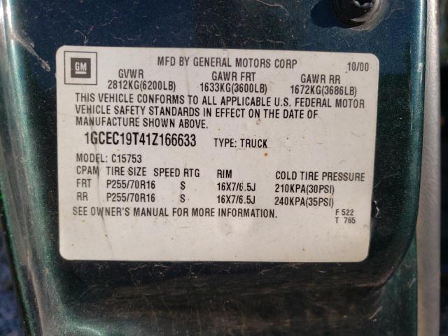 Photo 10 from auction – 2001 CHEVROLET SILVERADO with VIN 1GCEC19T41Z166633