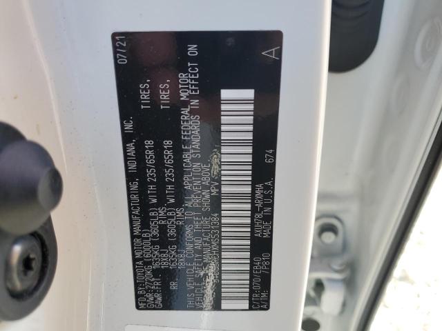 Photo 10 from auction – 2021 TOYOTA HIGHLANDER with VIN 5TDGBRCHXMS531384