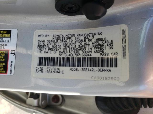 Photo 10 from auction – 2013 TOYOTA COROLLA BA with VIN 5YFBU4EE7DP168044