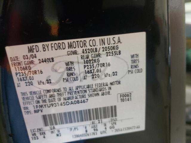 Photo 10 from auction – 2005 FORD ESCAPE XLT with VIN 1FMYU93145DA08467