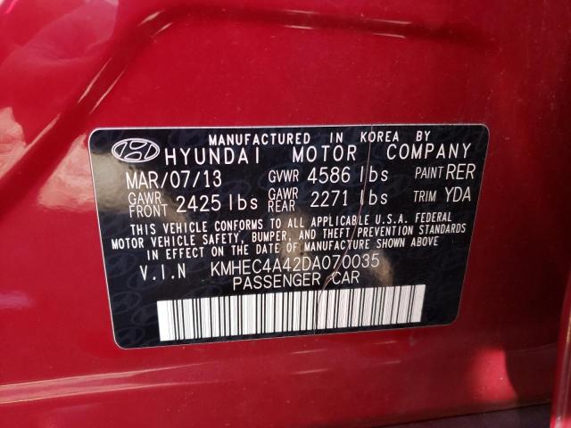Photo 10 from auction – 2013 HYUNDAI SONATA HYB with VIN KMHEC4A42DA070035
