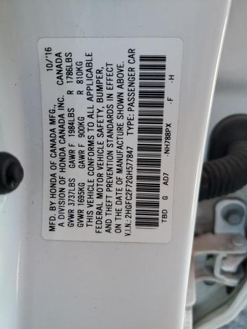 Photo 10 from auction – 2016 HONDA CIVIC EX with VIN 2HGFC2F72GH577847