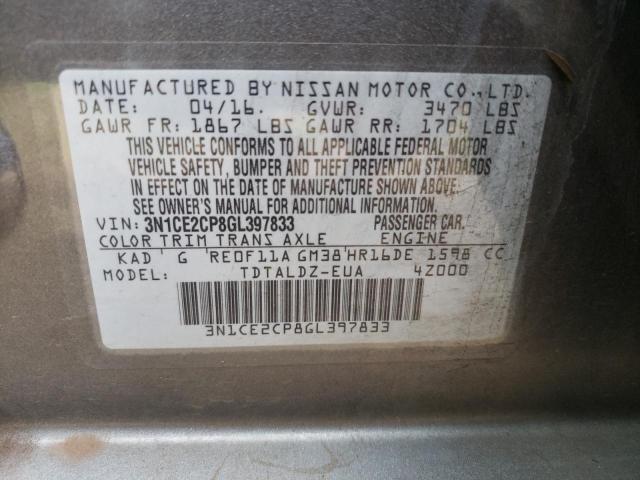 Photo 10 from auction – 2016 NISSAN VERSA NOTE with VIN 3N1CE2CP8GL397833