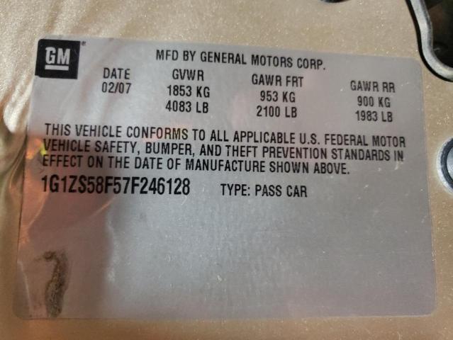 Photo 10 from auction – 2007 CHEVROLET MALIBU LS with VIN 1G1ZS58F57F246128