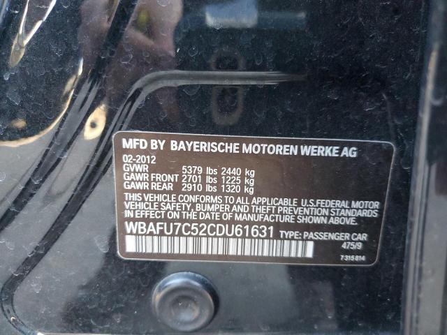 Photo 10 from auction – 2012 BMW 535 XI with VIN WBAFU7C52CDU61631