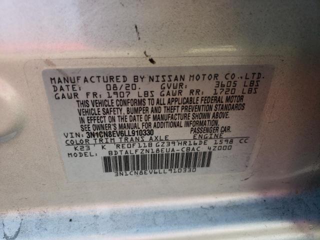 Photo 10 from auction – 2020 NISSAN VERSA SV with VIN 3N1CN8EV6LL910330