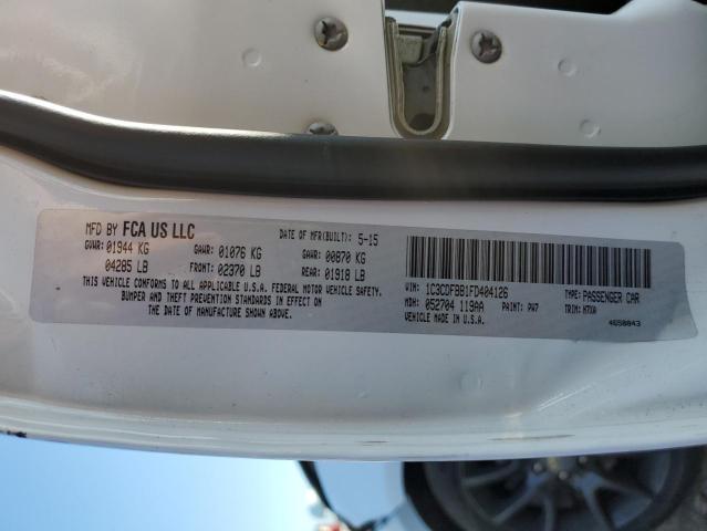 Photo 10 from auction – 2015 DODGE DART SXT with VIN 1C3CDFBB1FD404126