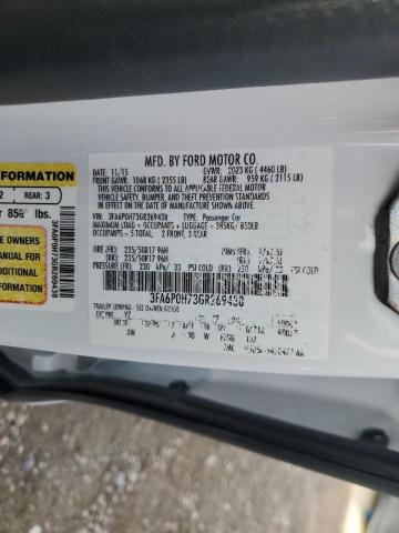 Photo 10 from auction – 2016 FORD FUSION SE with VIN 3FA6P0H73GR269438