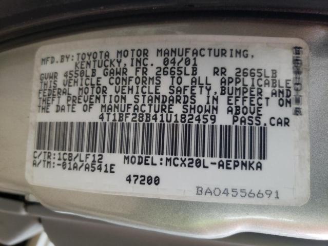 Photo 10 from auction – 2001 TOYOTA AVALON XL with VIN 4T1BF28B41U182459