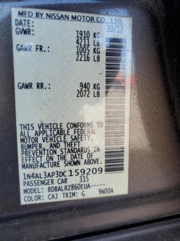 Photo 10 from auction – 2013 NISSAN ALTIMA 2.5 with VIN 1N4AL3AP3DC159209