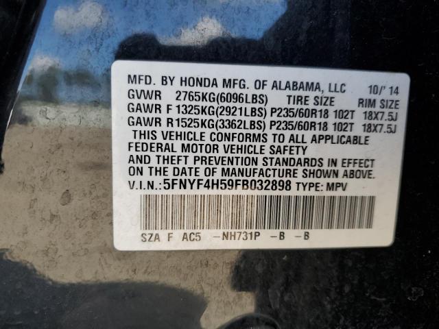 Photo 10 from auction – 2015 HONDA PILOT EXL with VIN 5FNYF4H59FB032898
