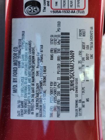 Photo 10 from auction – 2010 LINCOLN MKZ with VIN 3LNHL2GC9AR753609
