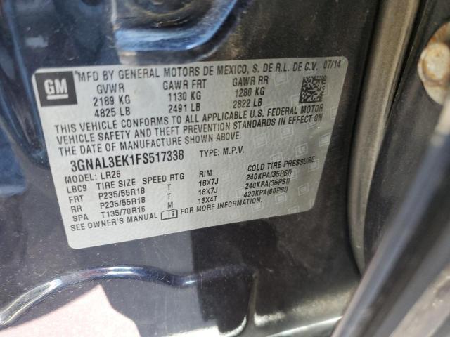 Photo 10 from auction – 2015 CHEVROLET CAPTIVA LT with VIN 3GNAL3EK1FS517338