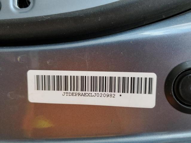 Photo 10 from auction – 2020 TOYOTA COROLLA LE with VIN JTDEPRAEXLJ020982