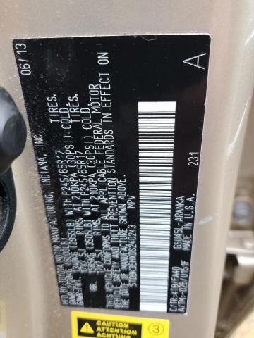 Photo 10 from auction – 2013 TOYOTA HIGHLANDER with VIN 5TDBK3EHXDS240243