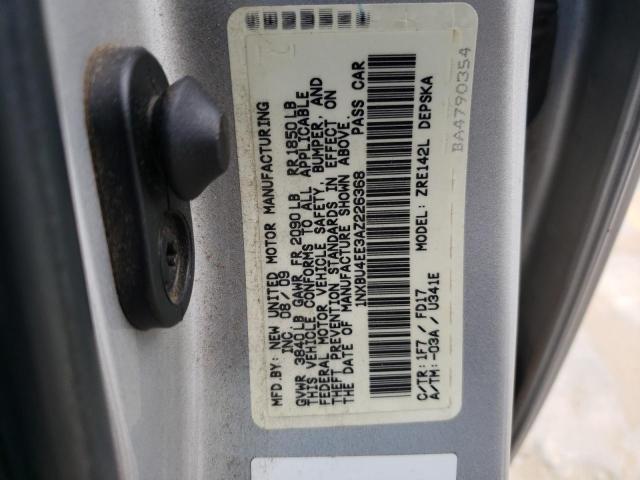 Photo 10 from auction – 2010 TOYOTA COROLLA BA with VIN 1NXBU4EE3AZ226368