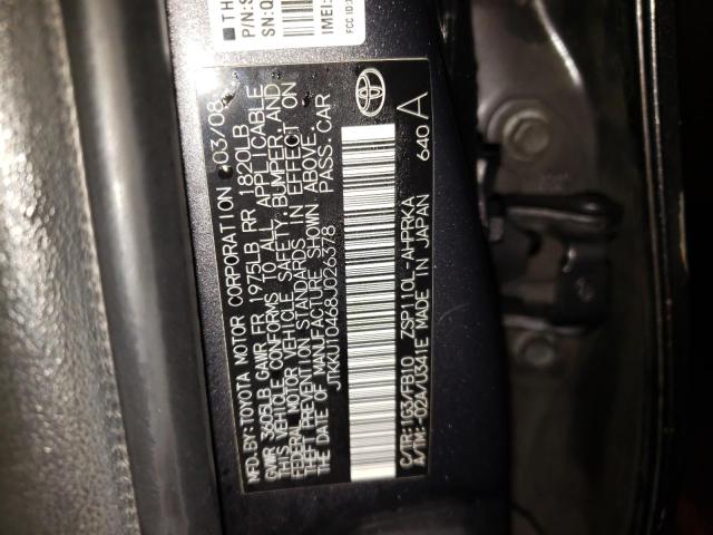 Photo 10 from auction – 2008 TOYOTA SCION XD with VIN JTKKU10468J026378