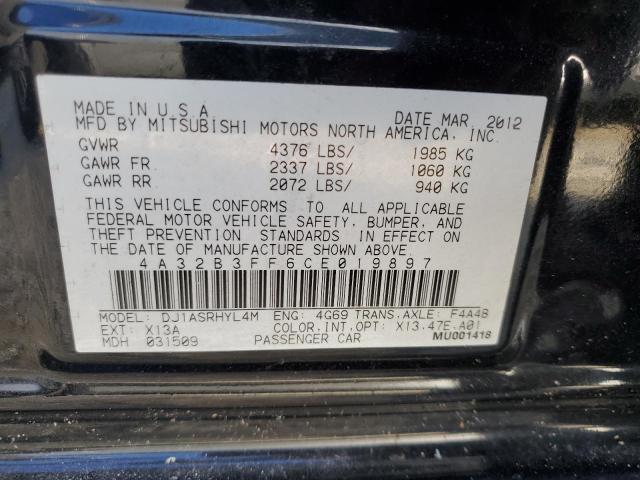 Photo 10 from auction – 2012 MITSUBISHI GALANT ES with VIN 4A32B3FF6CE019897
