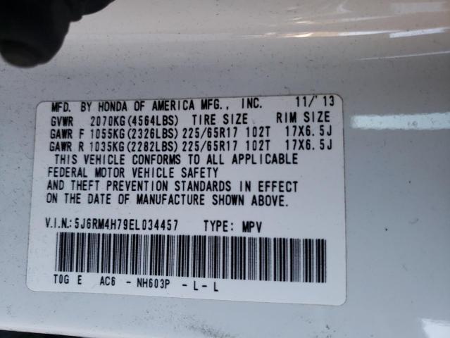 Photo 10 from auction – 2014 HONDA CR-V EXL with VIN 5J6RM4H79EL034457