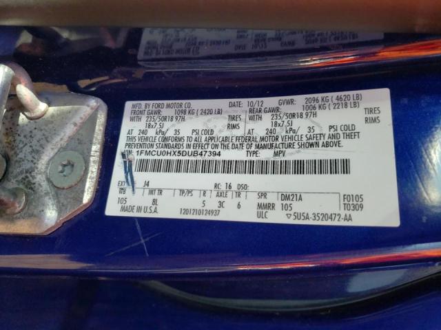 Photo 10 from auction – 2013 FORD ESCAPE SEL with VIN 1FMCU0HX5DUB47394
