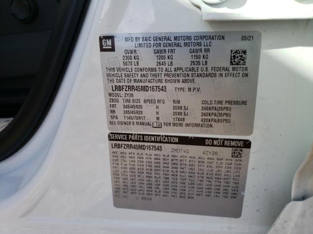 Photo 10 from auction – 2021 BUICK ENVISION A with VIN LRBFZRR45MD167543