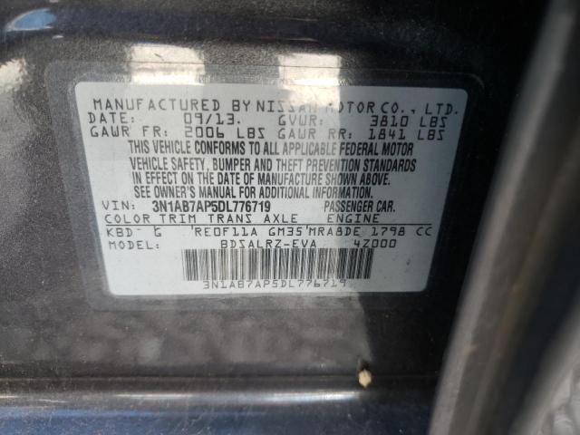 Photo 10 from auction – 2013 NISSAN SENTRA S with VIN 3N1AB7AP5DL776719