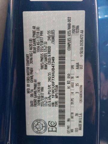 Photo 10 from auction – 2017 FORD ESCAPE S with VIN 1FMCU0F7XHUB47349