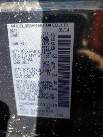 Photo 10 from auction – 2014 NISSAN PATHFINDER with VIN 5N1AR2MM0EC701108