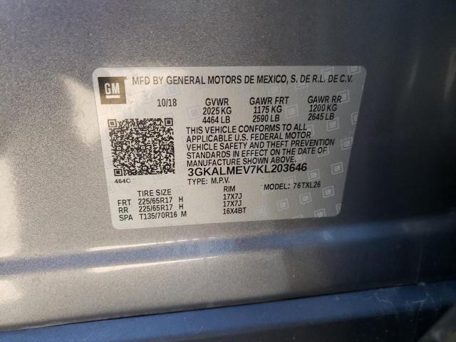 Photo 10 from auction – 2019 GMC TERRAIN SL with VIN 3GKALMEV7KL203646